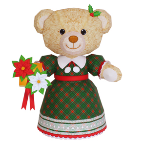 Christmas Teddy Bear Papercraft