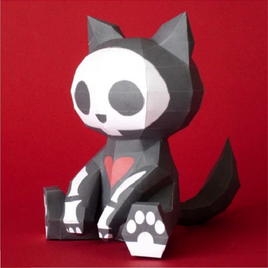 Papercraft Gatto Skeleton