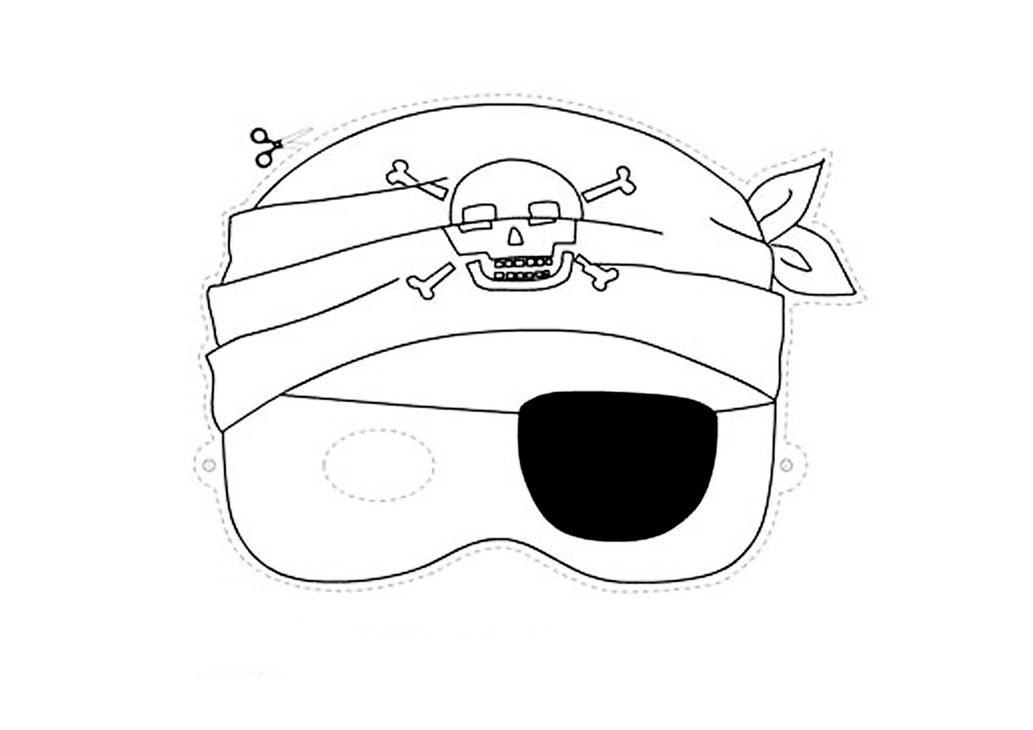 maschera pirata benda