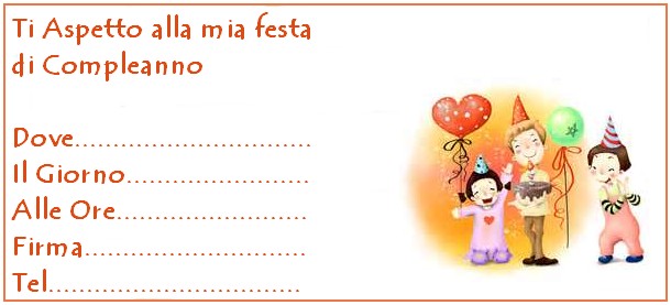 invito bimbi e palloncini