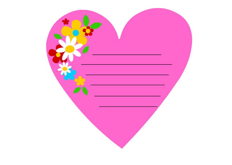 cuore rosa lettera mamma