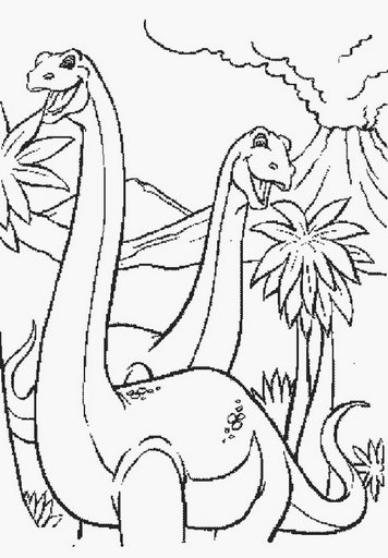 disegno  dinosauro collo lungo