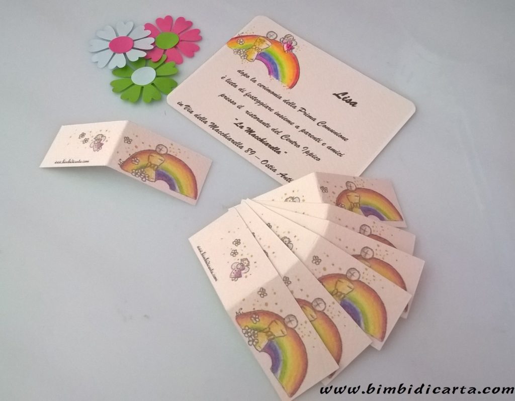 Gli Inviti Con L Arcobaleno Bimbi Di Carta